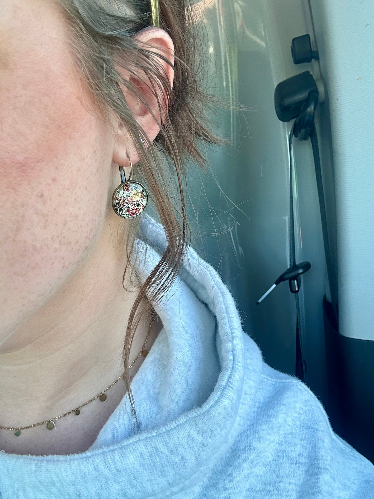 Beautiful Vintage Fall Flower Earrings