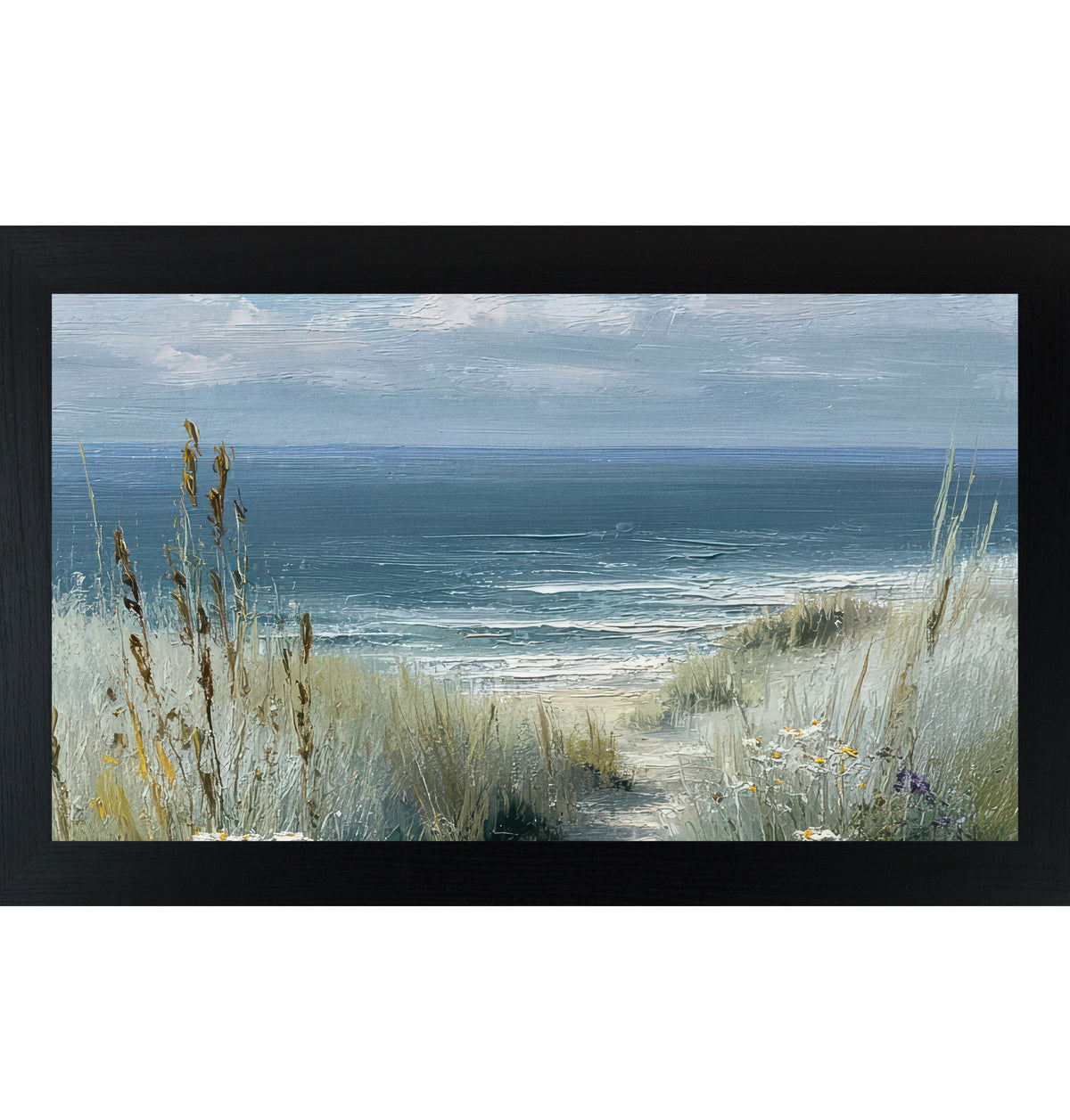 Coastal Path Wide Landscape Wall Art – Beach Dune Ocean Scenic Decor (SB756)