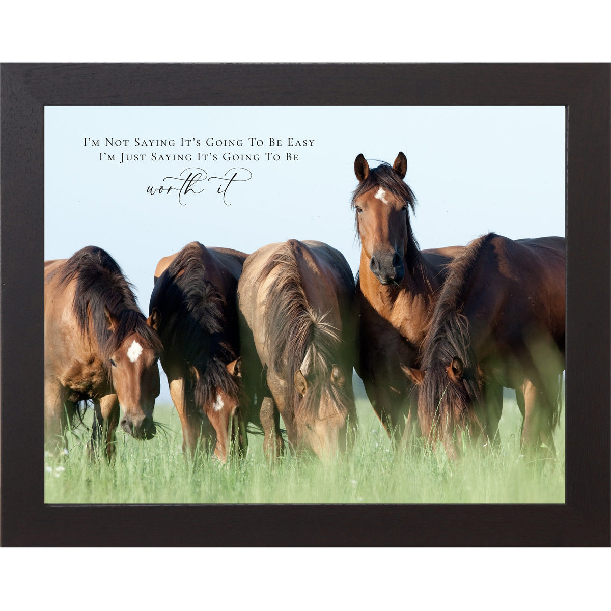 Worth It Wall Art – Inspirational Horse Landscape Motivational Decor (SB231)