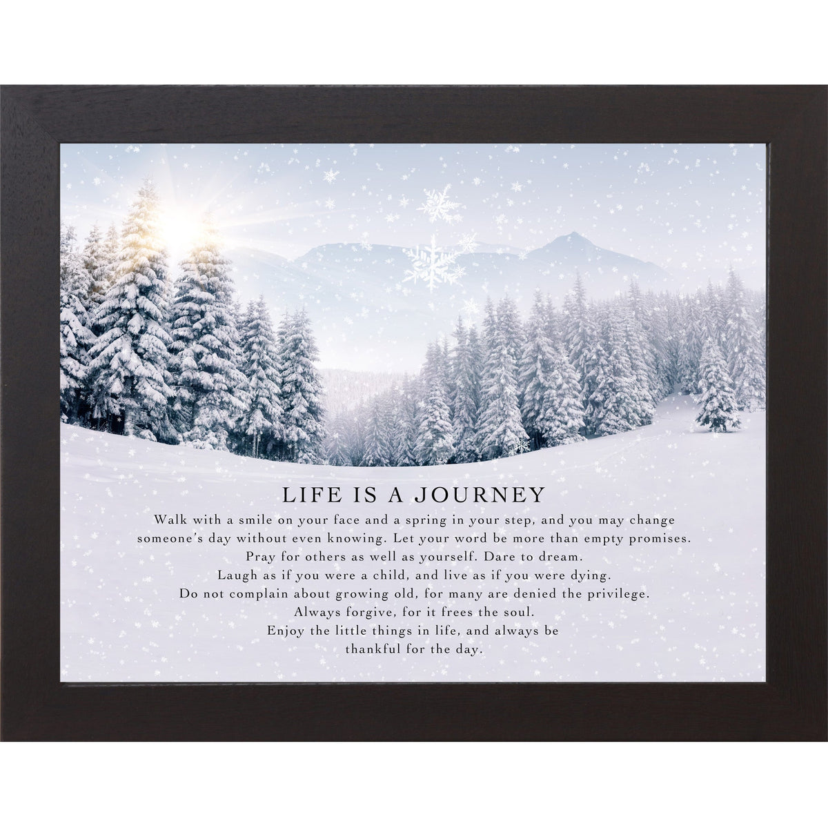 Life Is A Journey Wall Art – Winter Solitude Landscape Quote (SN382)
