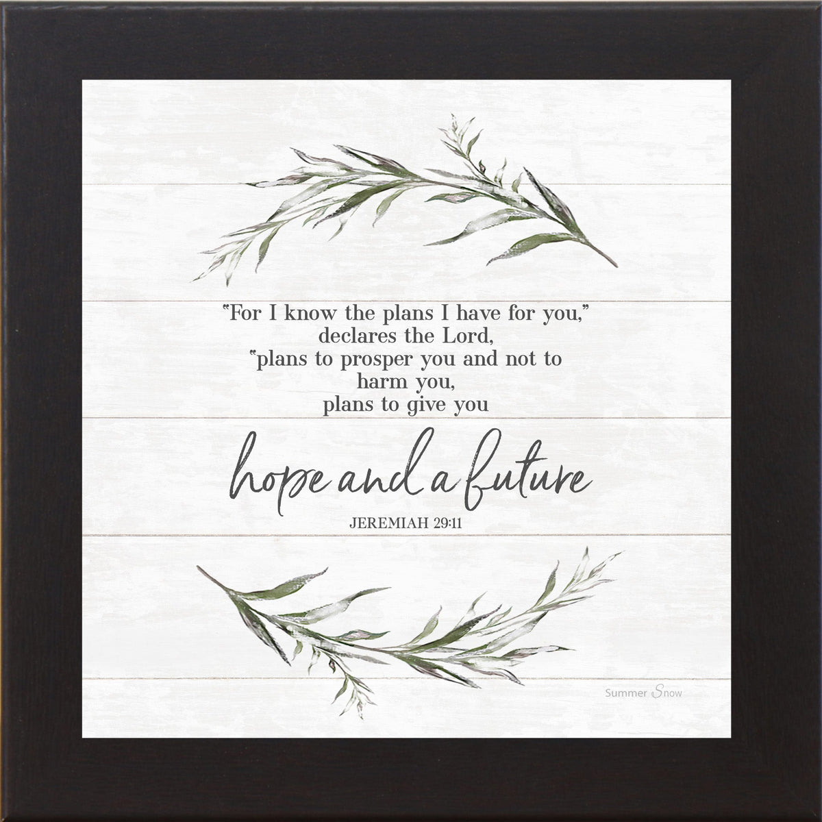 Jeremiah 29:11 Wall Art – Hope and a Future Scripture Farmhouse Decor (SS911)