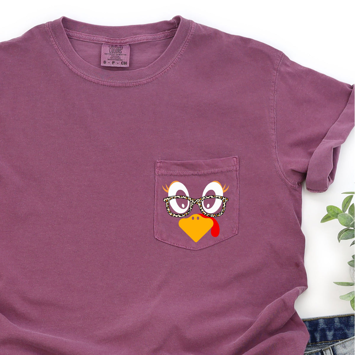 Cute Turkey, Teacher, Thanksgiving School Spirit Vintage Fall Print Comfort Colors Tee