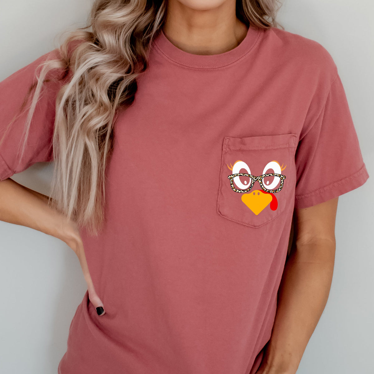Cute Turkey, Teacher, Thanksgiving School Spirit Vintage Fall Print Comfort Colors Tee