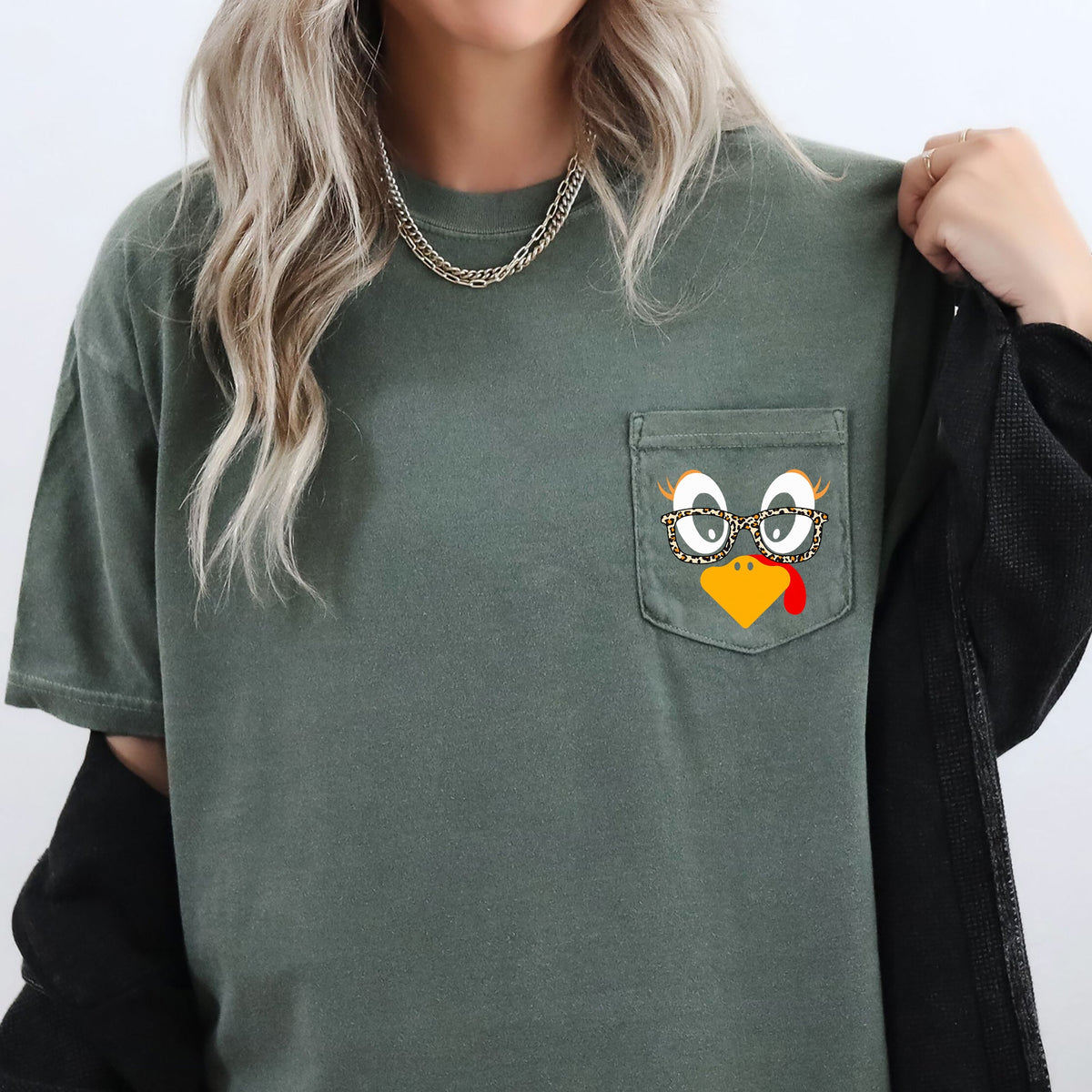 Cute Turkey, Teacher, Thanksgiving School Spirit Vintage Fall Print Comfort Colors Tee
