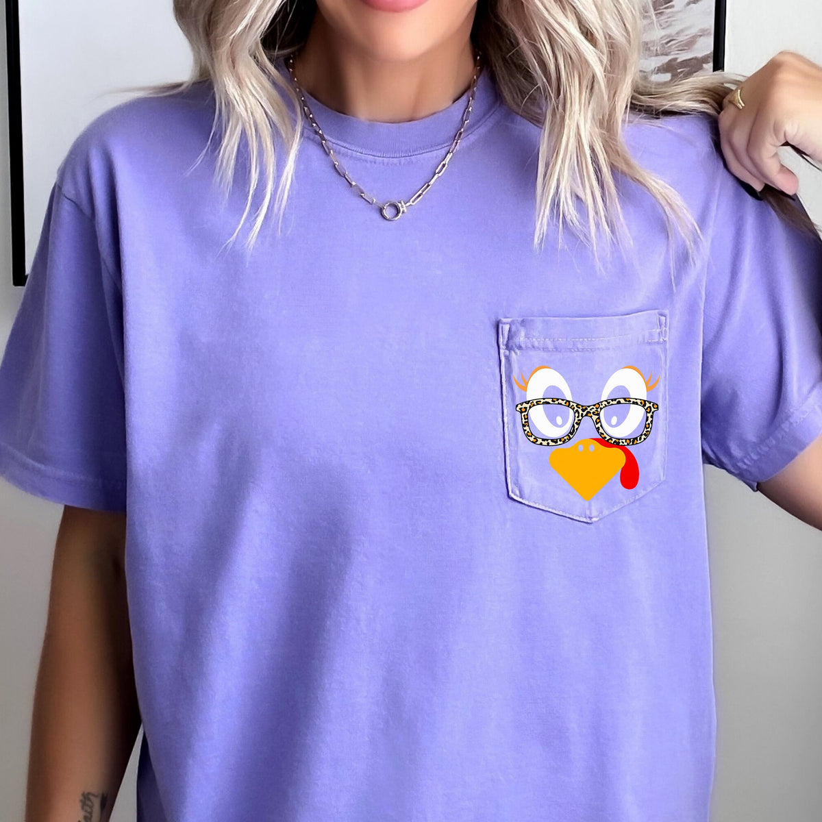 Cute Turkey, Teacher, Thanksgiving School Spirit Vintage Fall Print Comfort Colors Tee
