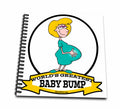 3dRose Dooni Designs Worlds Greatest Cartoons - Funny Worlds Greatest Baby Bump Women Pregnancy Humor Cartoon - Drawing Books (db_102945)