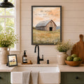 Be Still and Know That I Am God Wall Art – Psalm 46:10 Farmhouse Barn Wildflower Framed Decor (SB255)