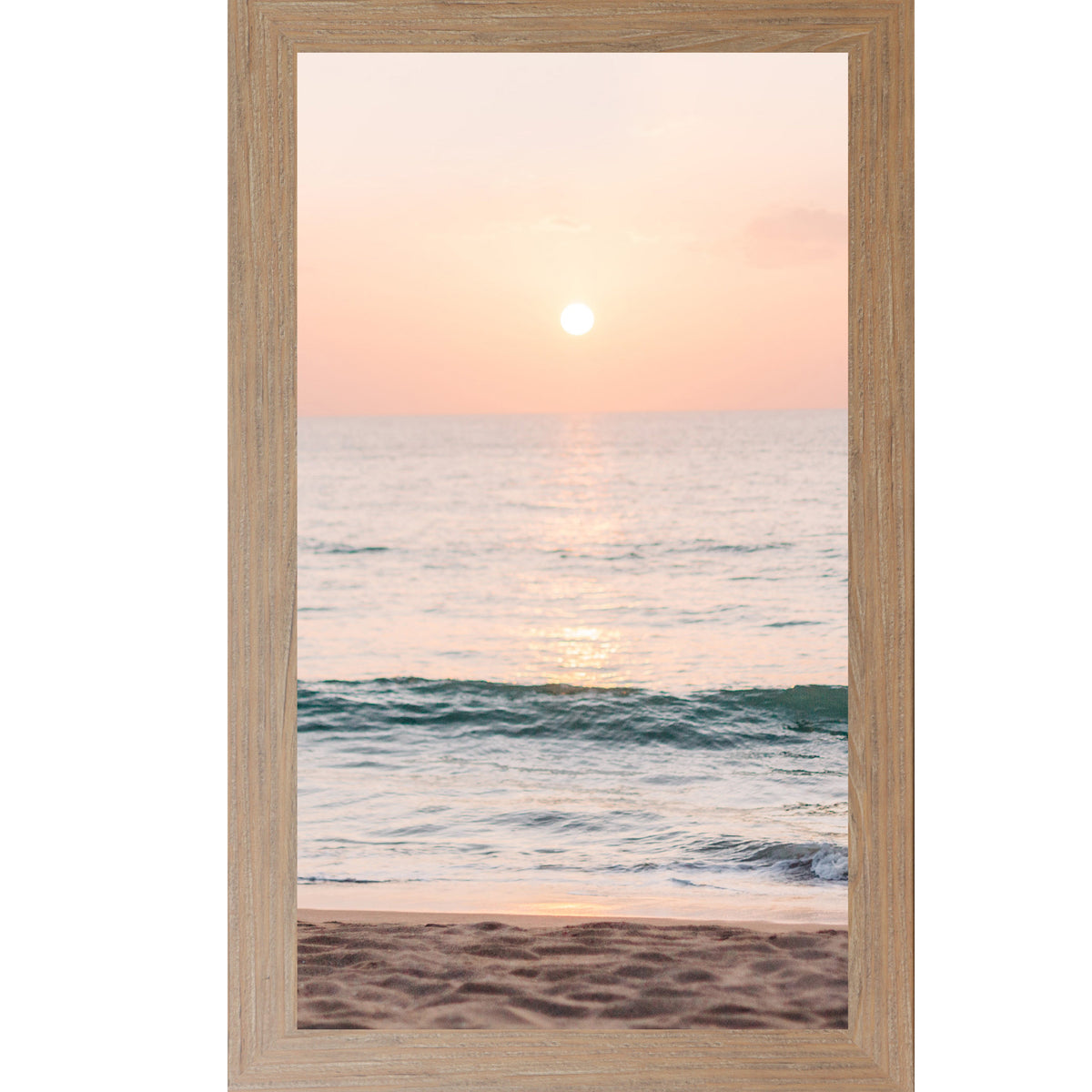 Beach Sunset Wall Art – Coastal Ocean Tall Portrait Scenic Landscape Decor (SB755)