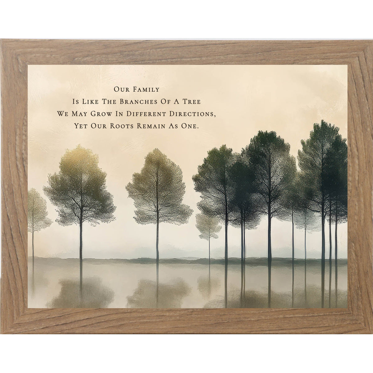 Our Family Is Like the Branches of a Tree – Framed Family Quote Wall Art (SB161)
