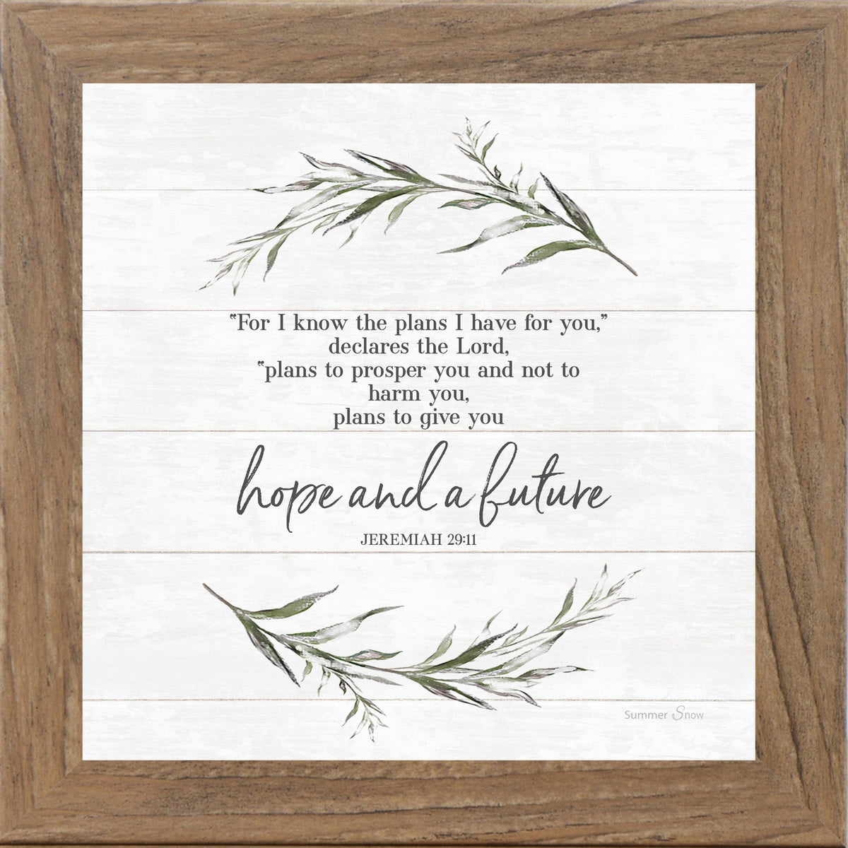 Jeremiah 29:11 Wall Art – Hope and a Future Scripture Farmhouse Decor (SS911)