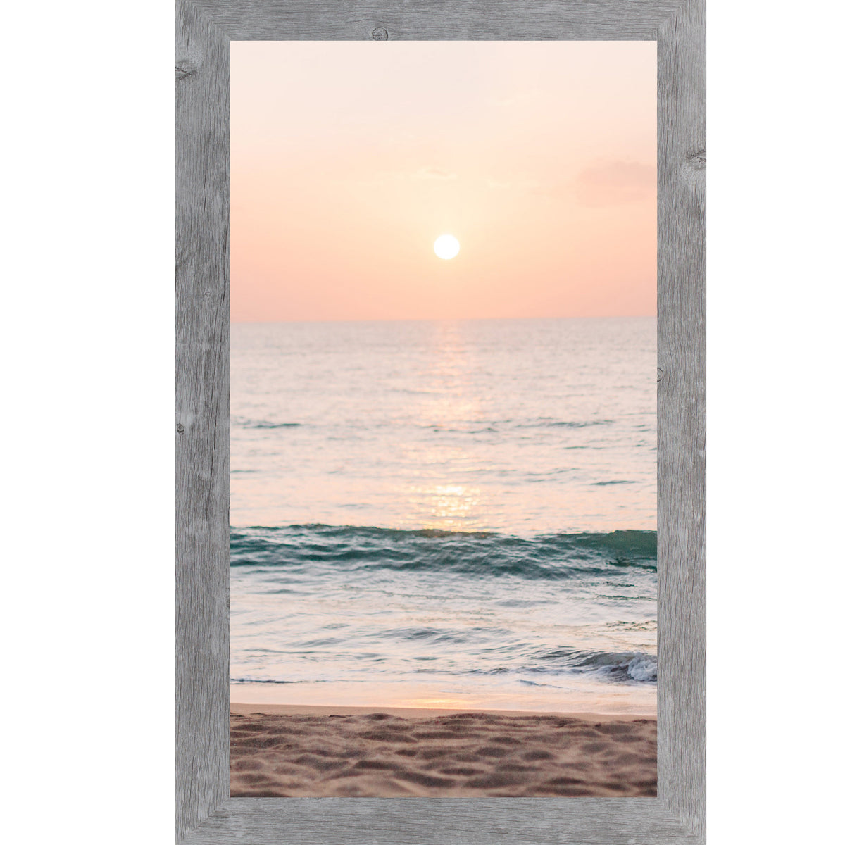 Beach Sunset Wall Art – Coastal Ocean Tall Portrait Scenic Landscape Decor (SB755)