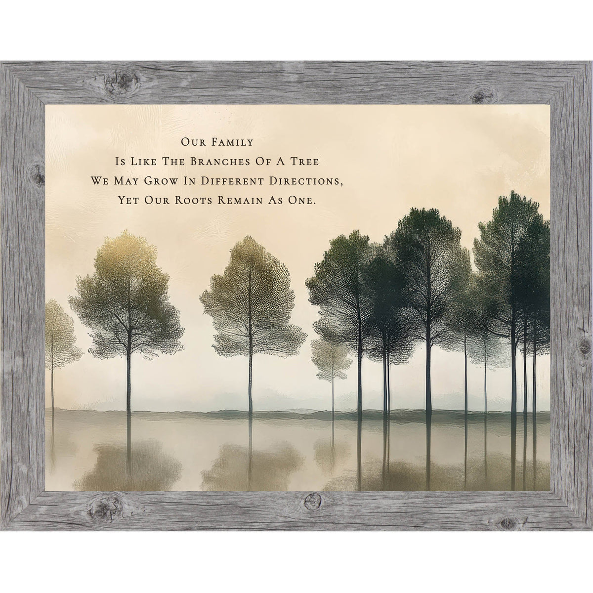 Our Family Is Like the Branches of a Tree – Framed Family Quote Wall Art (SB161)