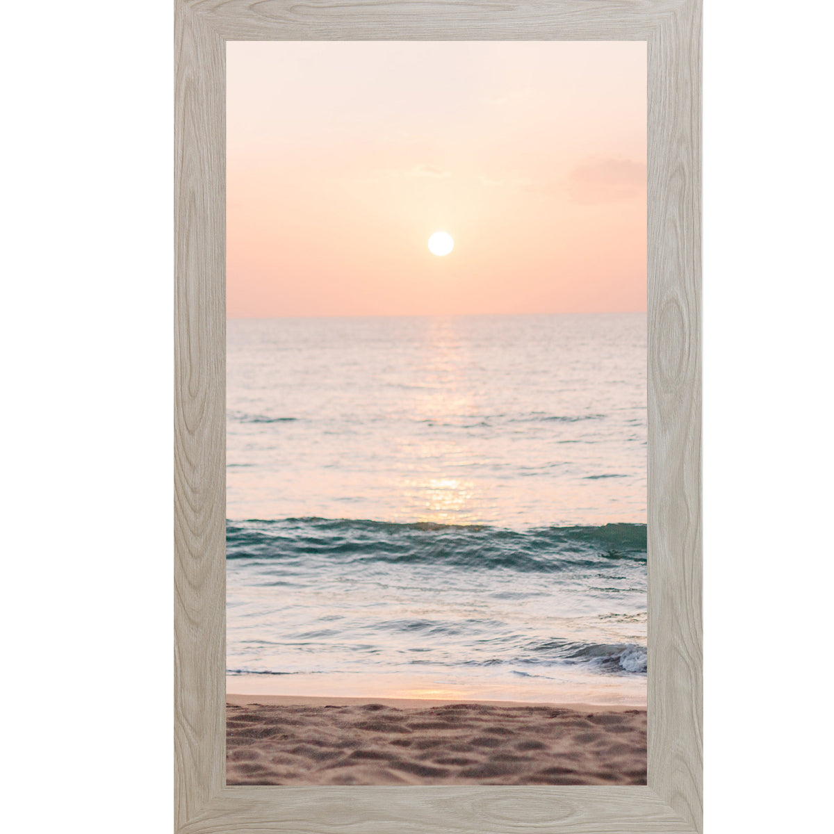 Beach Sunset Wall Art – Coastal Ocean Tall Portrait Scenic Landscape Decor (SB755)