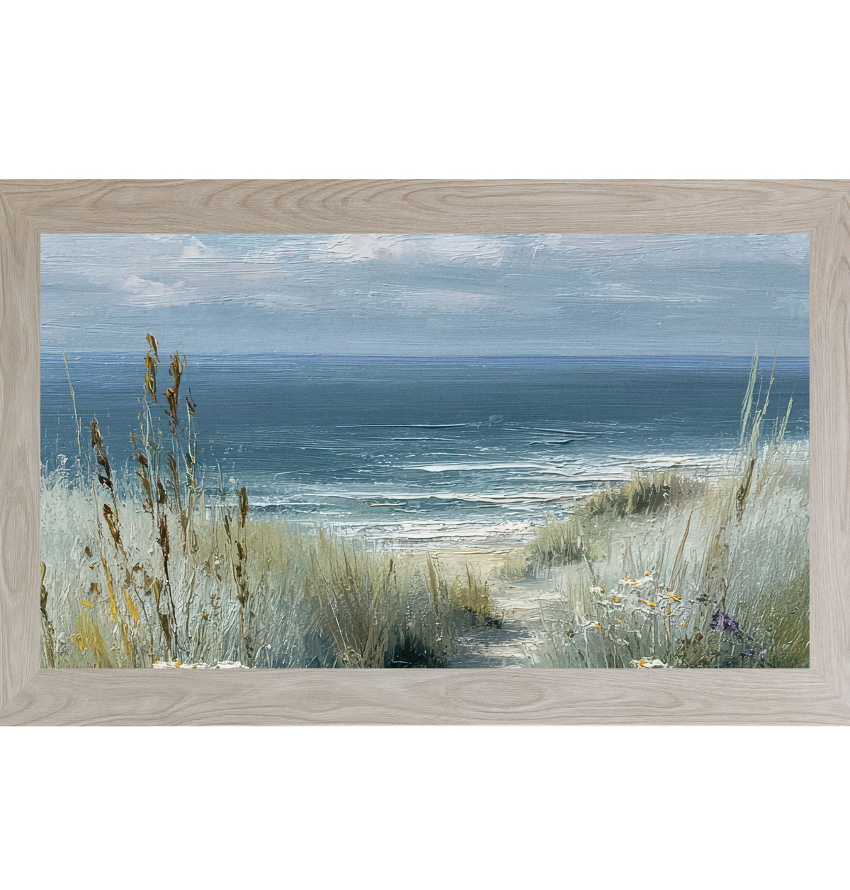 Coastal Path Wide Landscape Wall Art – Beach Dune Ocean Scenic Decor (SB756)