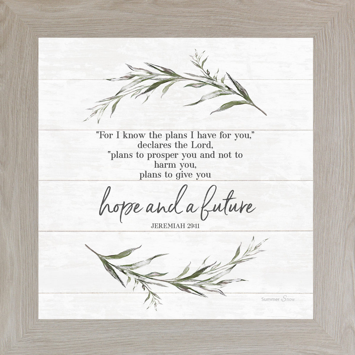Jeremiah 29:11 Wall Art – Hope and a Future Scripture Farmhouse Decor (SS911)