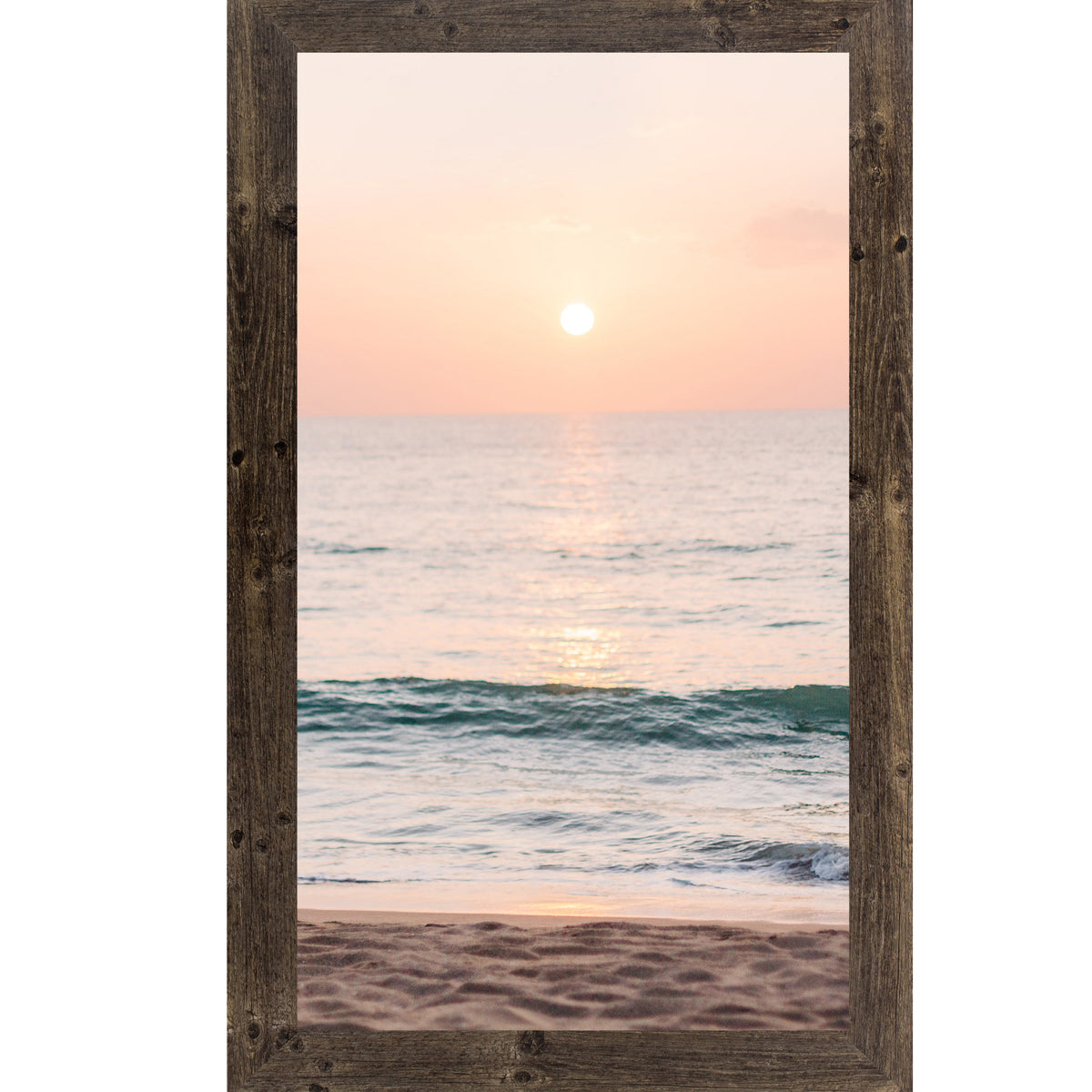 Beach Sunset Wall Art – Coastal Ocean Tall Portrait Scenic Landscape Decor (SB755)