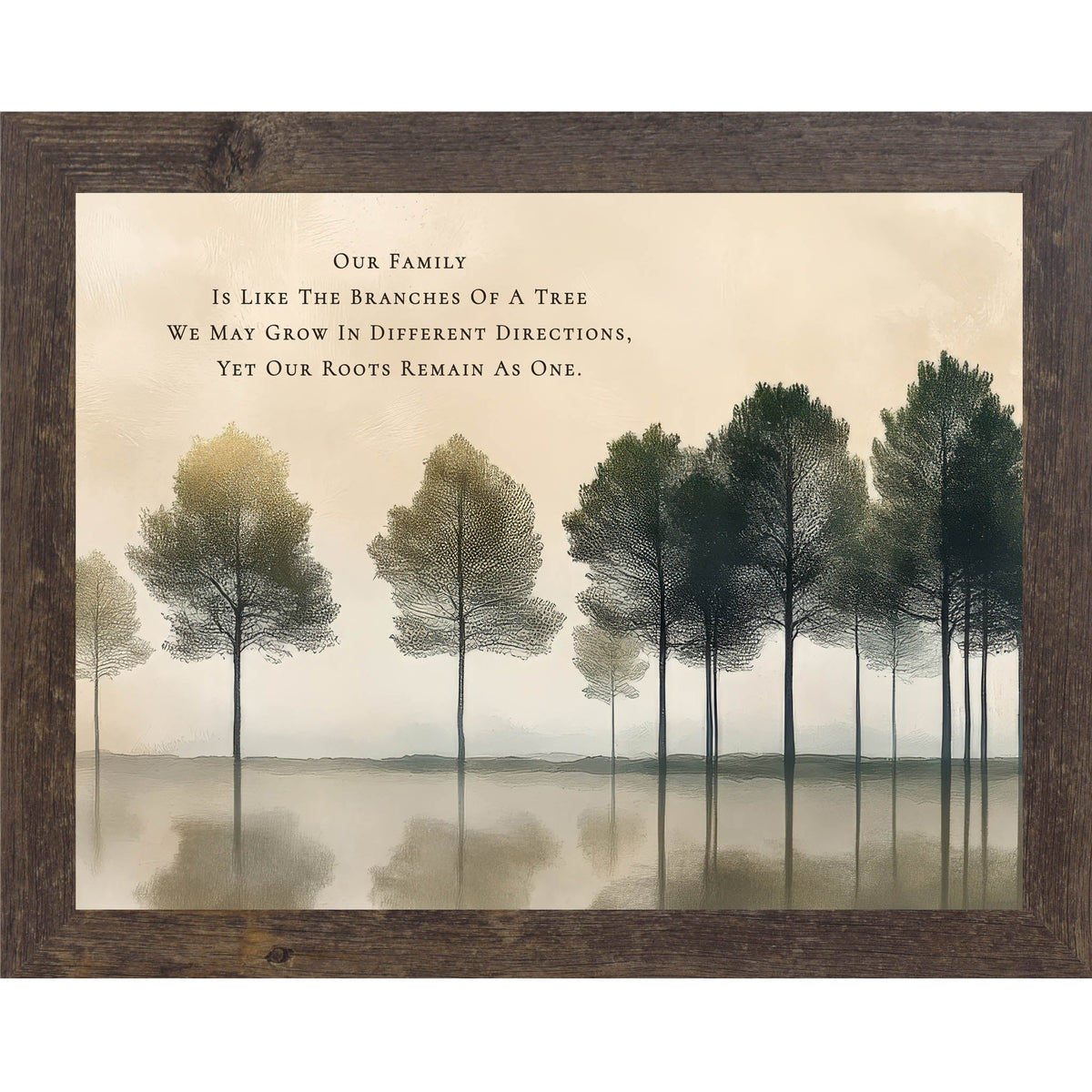 Our Family Is Like the Branches of a Tree – Framed Family Quote Wall Art (SB161)
