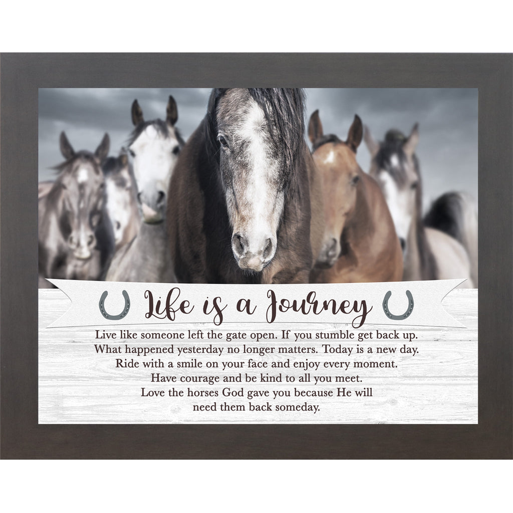 Life is a Journey Wall Art – Horse Herd Inspirational Equestrian Quote Decor (SSW6)