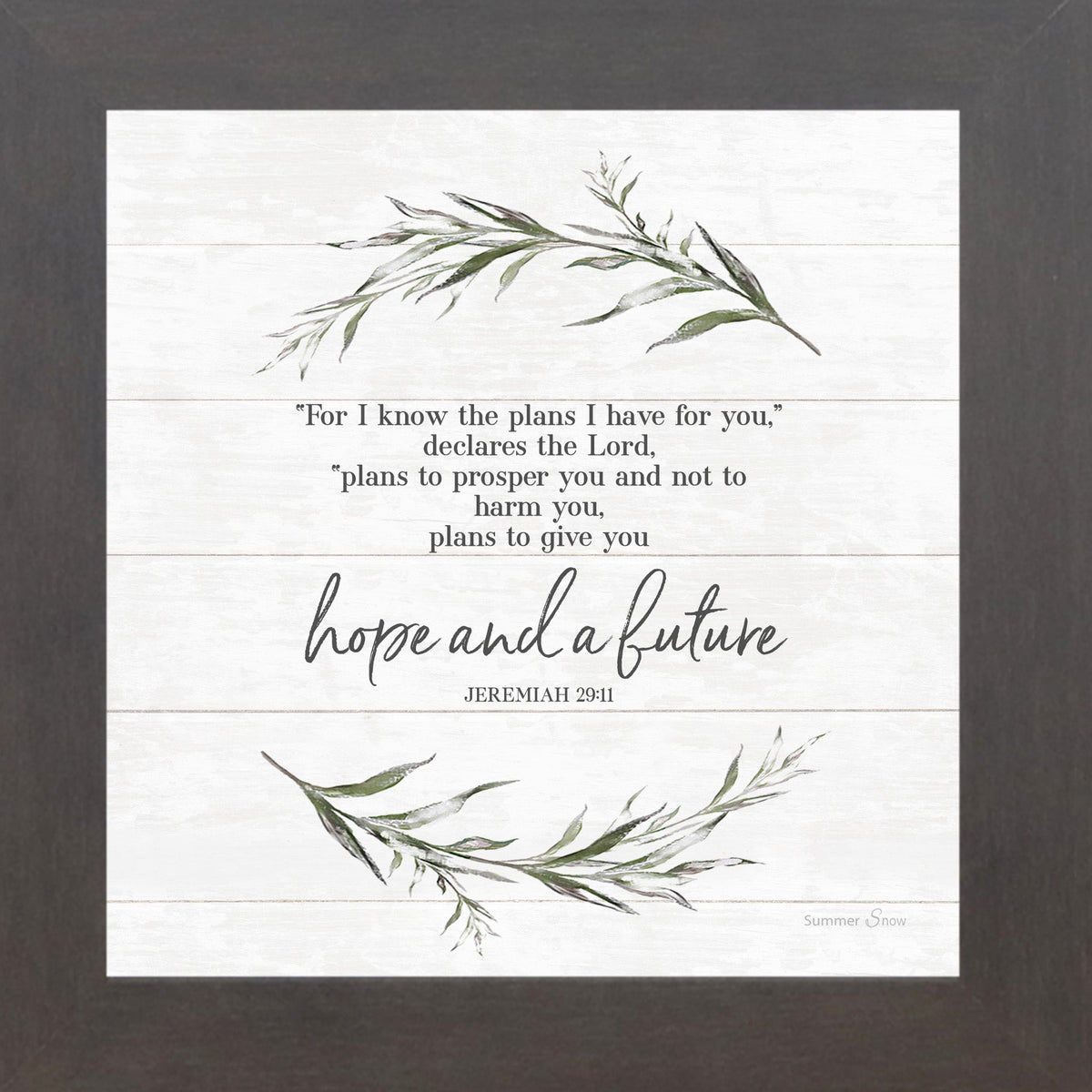 Jeremiah 29:11 Wall Art – Hope and a Future Scripture Farmhouse Decor (SS911)