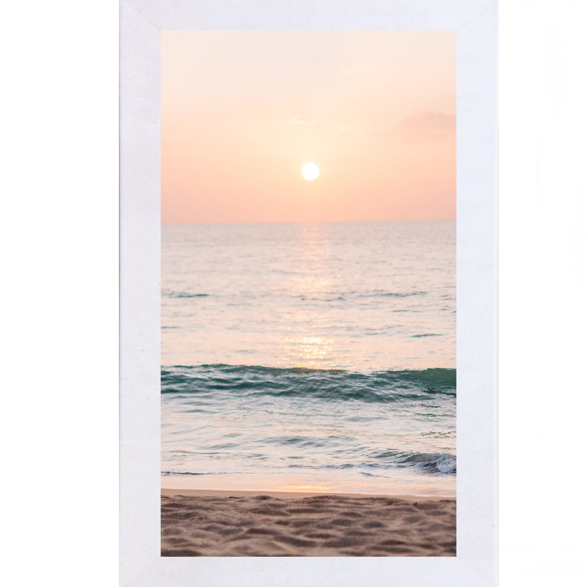Beach Sunset Wall Art – Coastal Ocean Tall Portrait Scenic Landscape Decor (SB755)