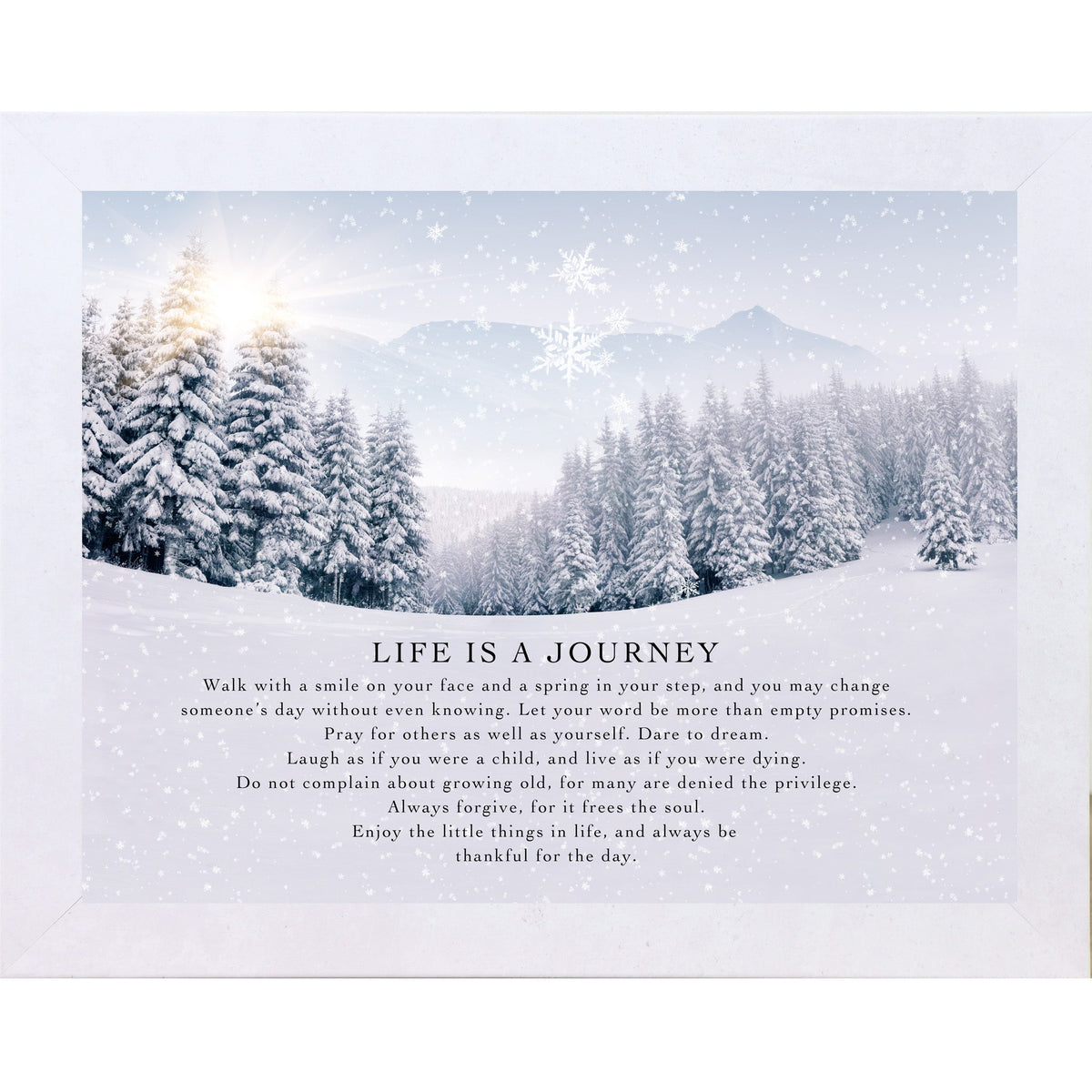 Life Is A Journey Wall Art – Winter Solitude Landscape Quote (SN382)