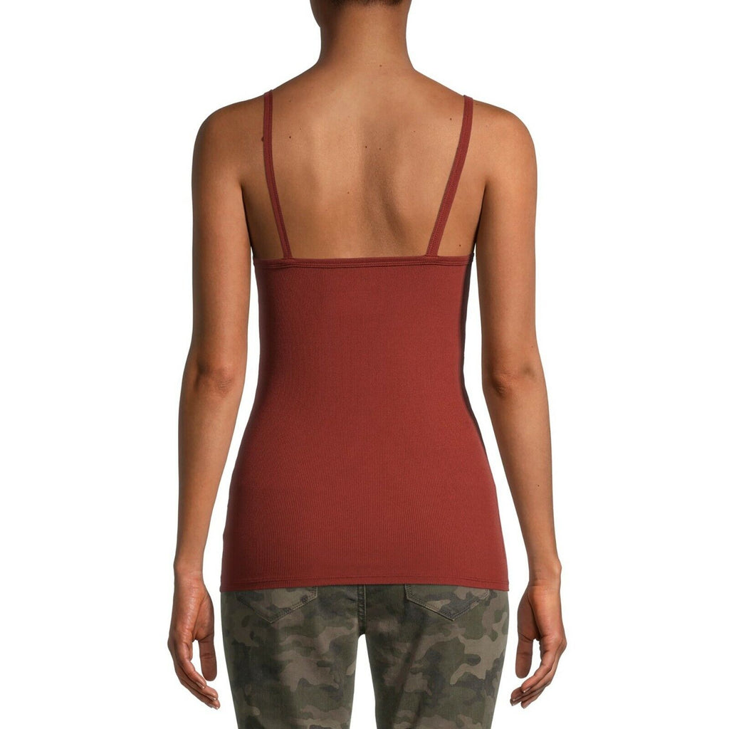 Size Large Brown Ribbed Cami Tank Top
