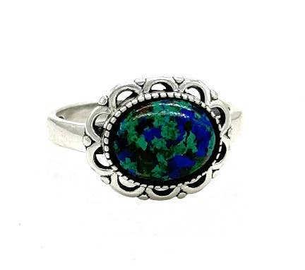 Azurite and Sterling Silver Ring: 6